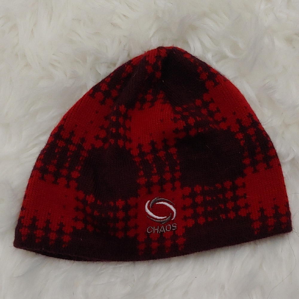 Chaos Red and Black Beanie